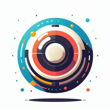 Abstract colorful circle on white background. Vector illustration. Eps 10.のイラスト素材