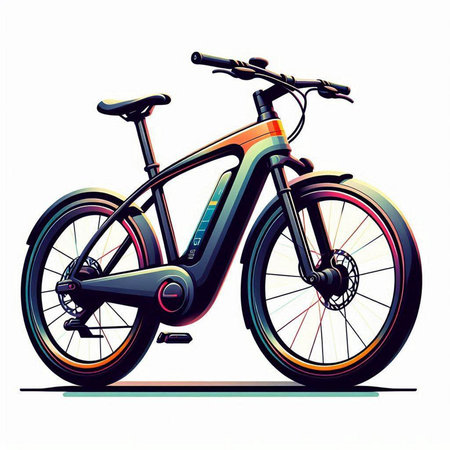 bicycle on a white background, vector illustration, eps 10