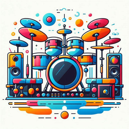 Colorful scooter on a white background. Vector illustration for your designのイラスト素材