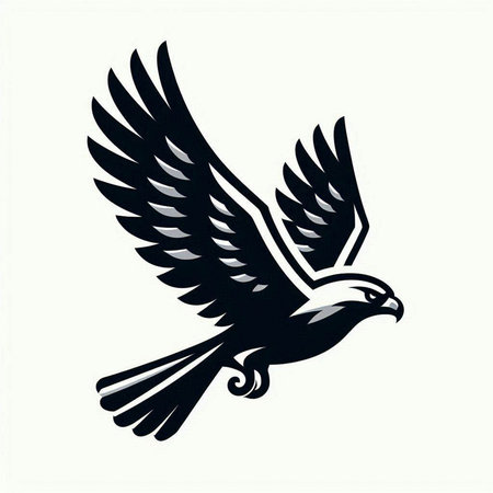 eagle tattoo isolated on a white background. vector illustration eps 10のイラスト素材