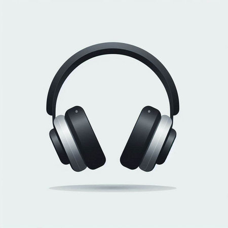 Headphones isolated on white background. Vector illustration. Eps 10.のイラスト素材