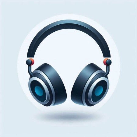 Headphones icon on white background. Vector illustration. Eps 10.のイラスト素材