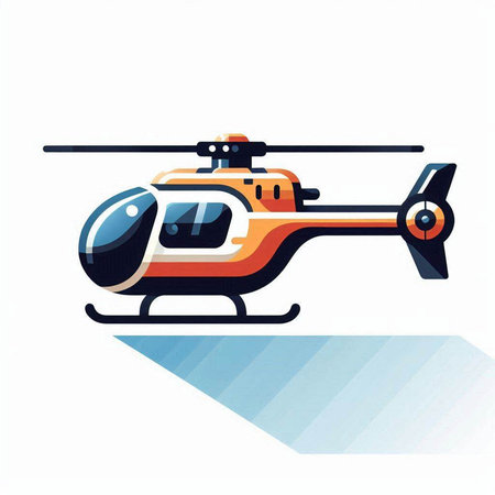 Helicopter vector isolated on a white background. Vector illustration.