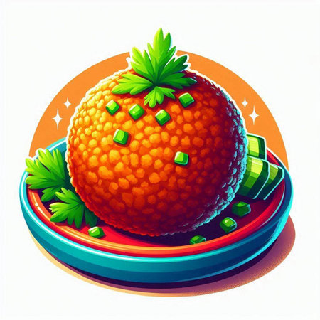 Orange with green leaves on the plate. Vector illustration. Eps 10のイラスト素材