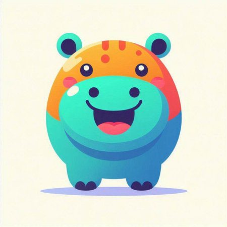 Cute cartoon monster. Colorful vector illustration in flat style.のイラスト素材