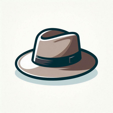 hat on a white background, vector illustration, eps 10.のイラスト素材