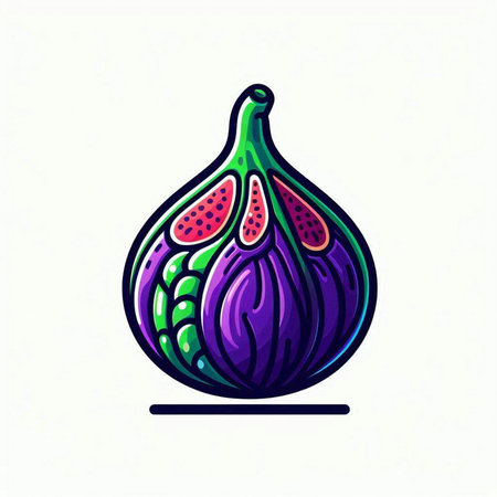 Figs. Hand drawn vector illustration. Isolated on white background.のイラスト素材