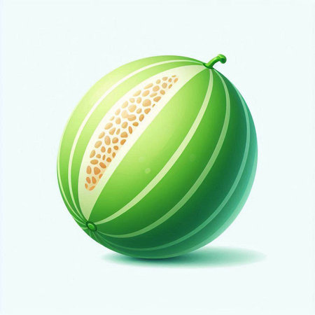 Illustration of a watermelon on a white background. Vector illustration.のイラスト素材