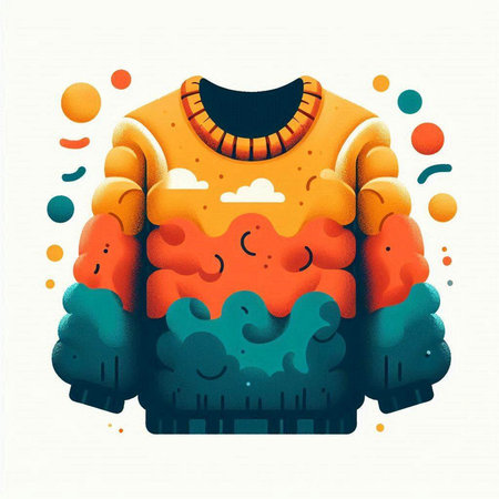 Vector illustration of a monster in the style of the 80s.のイラスト素材