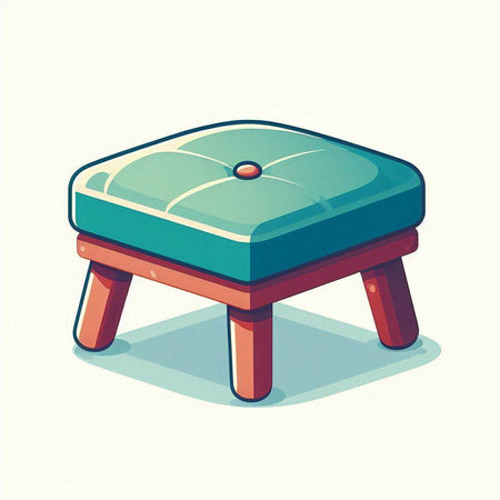 stool on a white background, vector illustration, eps10