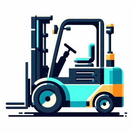 Forklift truck. Vector illustration of a forklift truck.