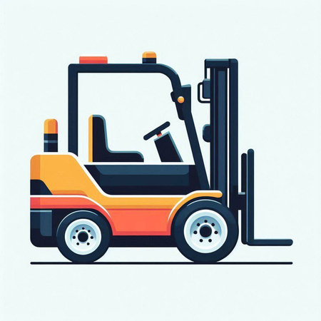 Forklift truck. Vector illustration of a forklift truck.
