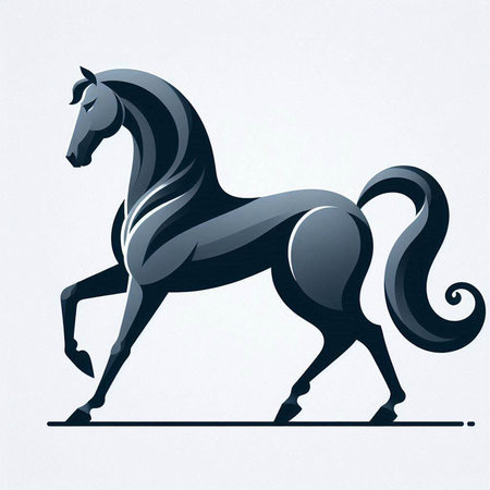 Horse. Horse on a white background. Vector illustration of a horse.のイラスト素材