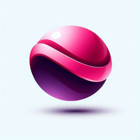Vector abstract 3d sphere icon. Vector design template elements for your application or corporate identity.のイラスト素材