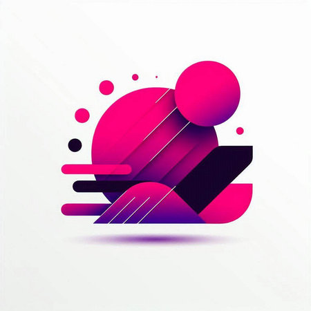 abstract geometric design, dynamic colorful business icon template. Vector Illustrationのイラスト素材