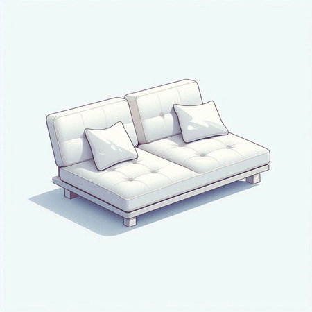 Illustration of a sofa in a modern style. Vector illustration.のイラスト素材