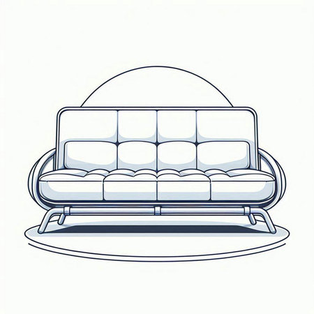 Sofa isolated on a white background. 3d rendering.のイラスト素材