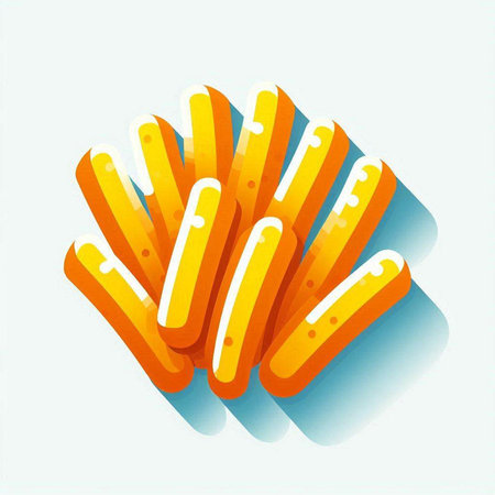 French fries isolated on white background. Vector illustration. Eps 10.のイラスト素材