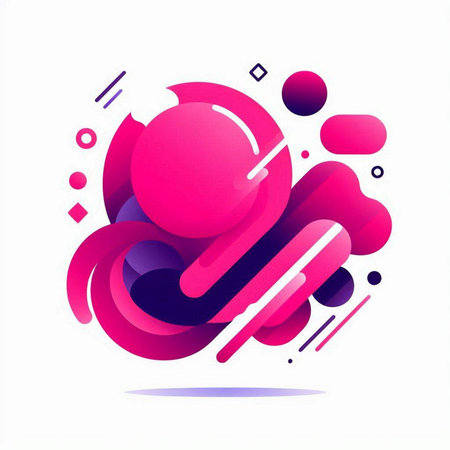 Colorful abstract background with liquid shapes. Modern trendy design. Vector illustration.のイラスト素材