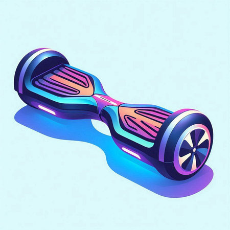 Modern self-balancing electric self-balancing scooter.のイラスト素材