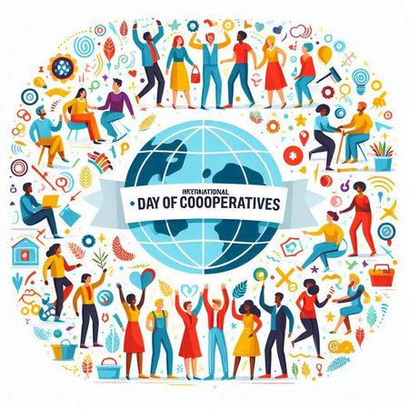 People around the world. Vector illustration in a flat style. International day of peace concept.のイラスト素材