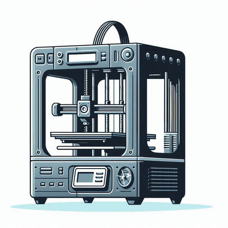 3d printer machine. 3d printing machine. 3d rendering