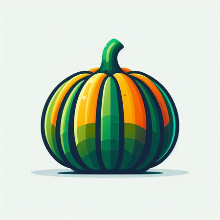 Pumpkin vector illustration. Isolated on a white background.のイラスト素材