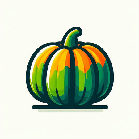 Pumpkin, vector illustration, isolated on a white background.のイラスト素材