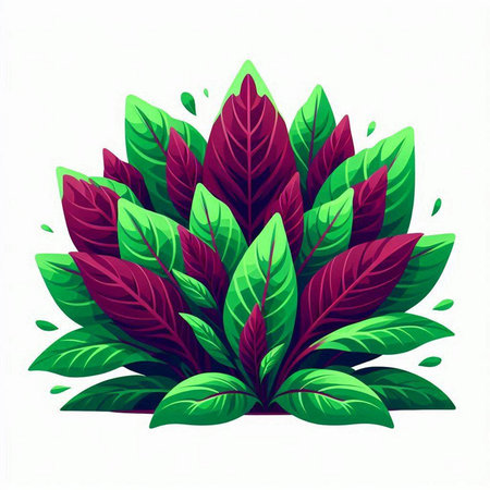 Green leaves isolated on white background. Vector illustration. Eps 10.のイラスト素材