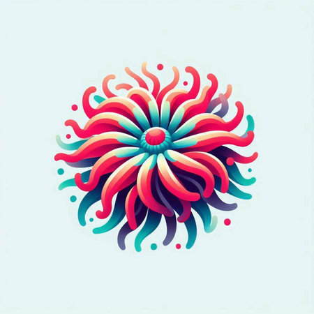 Abstract colorful flower. Vector illustration. Can be used as a greeting card.のイラスト素材