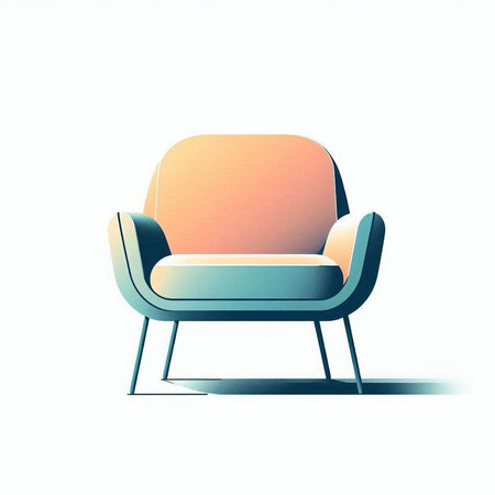 Comfortable armchair isolated on a white background. Vector illustration.のイラスト素材