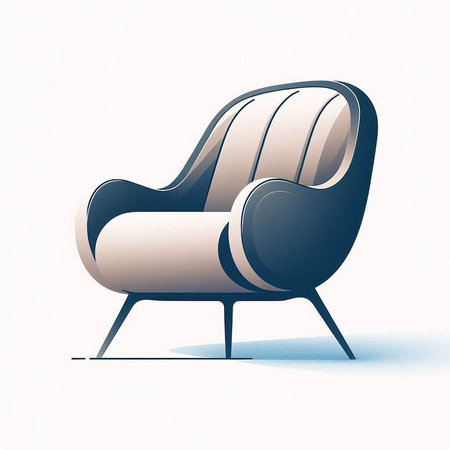 Comfortable armchair isolated on a white background. Vector illustration.のイラスト素材