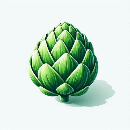 artichoke on a white background, vector illustration, eps 10のイラスト素材