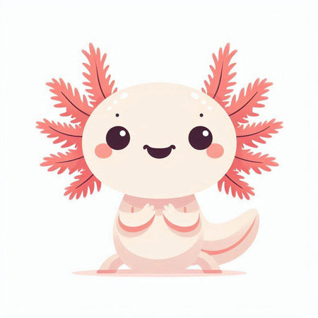 Cute cartoon cat. Vector illustration. Cute kawaii cat.のイラスト素材