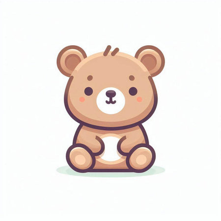 Cute teddy bear. Vector illustration in a flat style.のイラスト素材