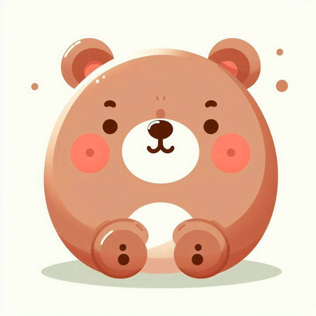 Cute bear vector illustration. Cute cartoon character. Cute animal.のイラスト素材
