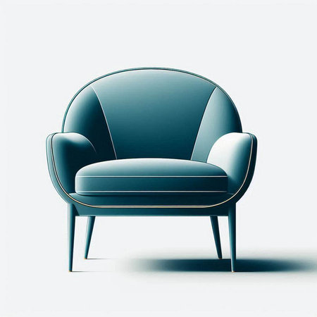 Comfortable armchair on white background. 3d render illustration.のイラスト素材
