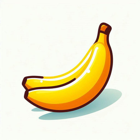 Illustration of a banana on a white background. Vector illustration.のイラスト素材