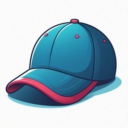 Baseball cap isolated on white background. Vector illustration. Eps 10.のイラスト素材