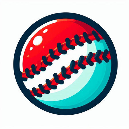 Baseball ball icon isolated on white background. Vector illustration. Eps 10.のイラスト素材