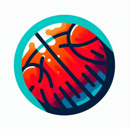 Basketball icon. Vector illustration of basketball ball on white background.のイラスト素材