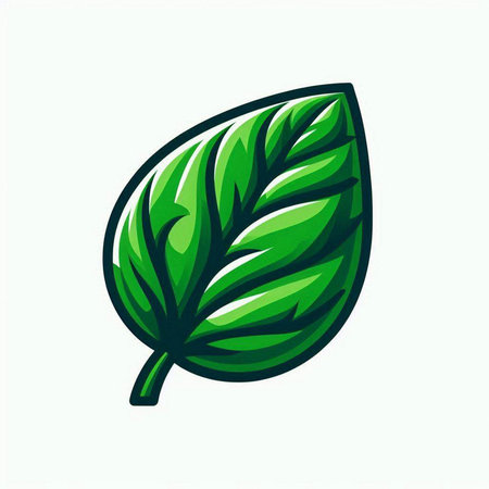 Leaf icon logo design vector template. Green leaf logotype.