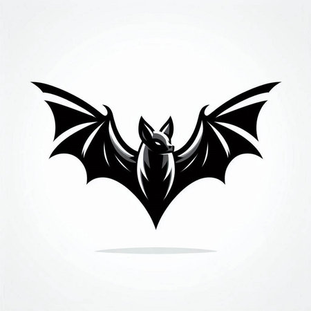 Bat logo vector icon illustration on white background. Bat logo concept.