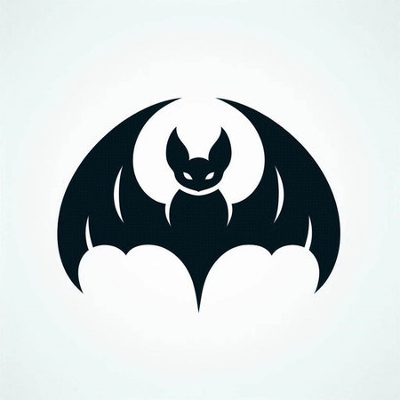 Bat icon. Vector illustration. Isolated on a white background.のイラスト素材