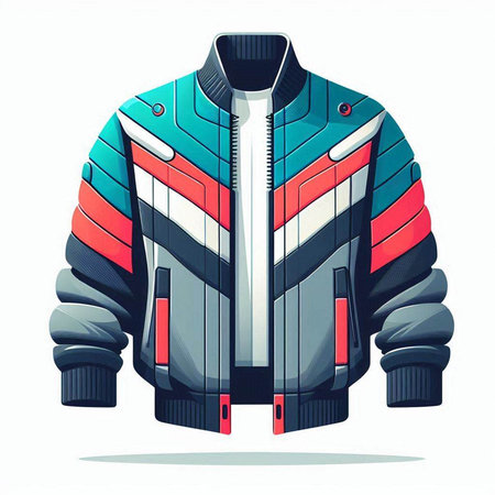 Sport jacket isolated on white background. Vector illustration. Eps 10.
