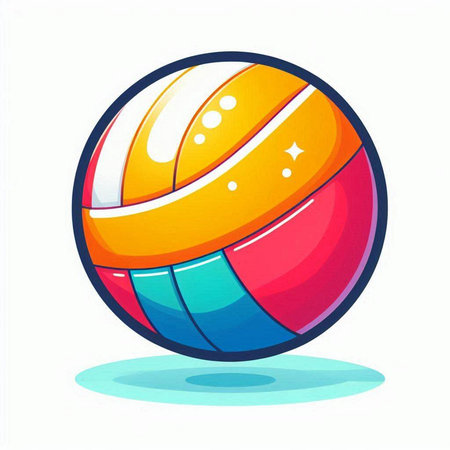 Colorful beach ball icon isolated on white background. Vector illustration.のイラスト素材