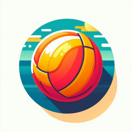 volleyball icon, sport symbol, vector illustration eps10のイラスト素材