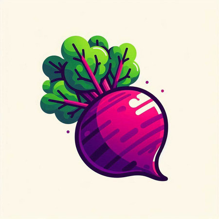 Beetroot icon. Vector illustration isolated on a white background.のイラスト素材