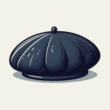 Illustration of a black casserole on a white background.のイラスト素材