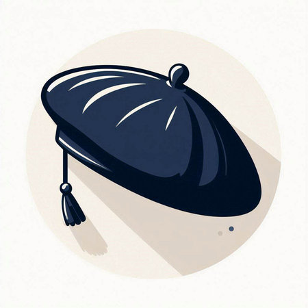 Retro beret. Vector illustration. Flat design. EPS 10のイラスト素材